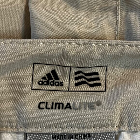 Adidas Golf Pants Mens ClimaLite Size 32x32 Beige Straight Leg ZIP Fly Golfing - Picture 4 of 9